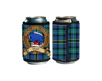 Weir Scottish Clan Tartan Crest Drink Cooler