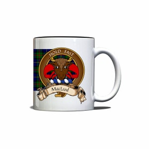 MacLeod Scottish Clan Hunting Tartan Crest Motto Mug
