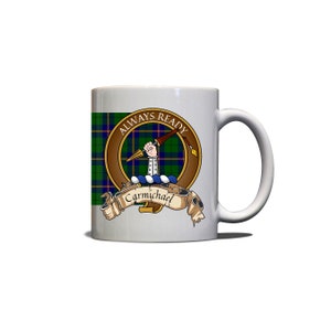 Carmichael Scottish Clan Tartan Crest Motto 11oz Mug