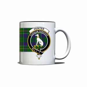 Hunter Scottish Clan Tartan Family Crest Mug