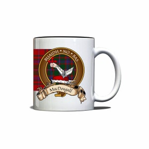 MacDougall Scottish Clan Tartan Crest Motto Mug