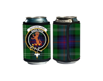 Sutherland Scottish Clan Tartan Crest Drink Cooler