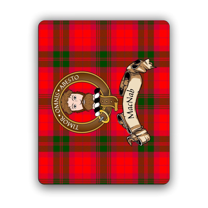 MacNab Modern Tartan Crest Black Garden Flag - Gold Thistle Style main image 1