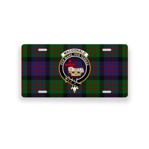 MacDonald Scottish Clan Tartan Crest Novelty License Plate