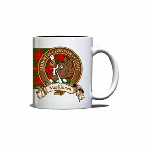 MacKinnon Scottish Clan Tartan Crest Motto Mug