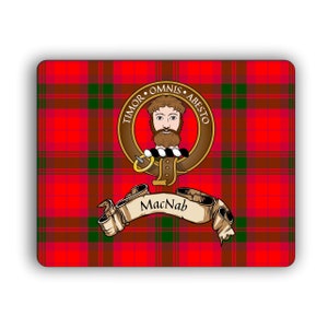 MacNab Scottish Clan Tartan Crest Computer Mouse Pad