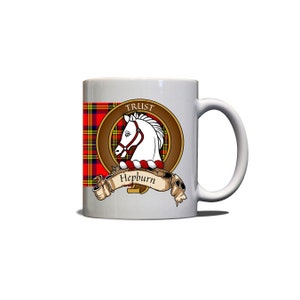 Hepburn Scottish Clan Tartan Crest Motto 11oz Mug