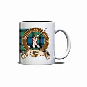 Gunn Scottish Clan Tartan Crest Mug