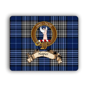 Malcolm Scottish Clan Tartan Crest Computer Mouse Pad
