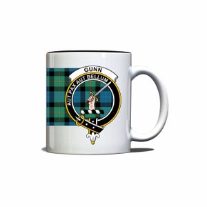 Gunn Scottish Clan Tartan Crest Mug