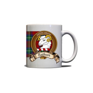 Ruthven Scottish Clan Tartan Crest Motto 11oz Mug