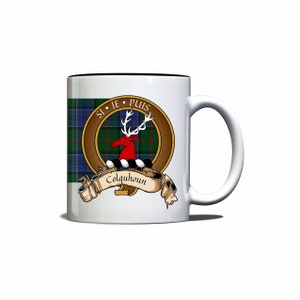 Colquhoun Scottish Clan Tartan Crest Motto Mug
