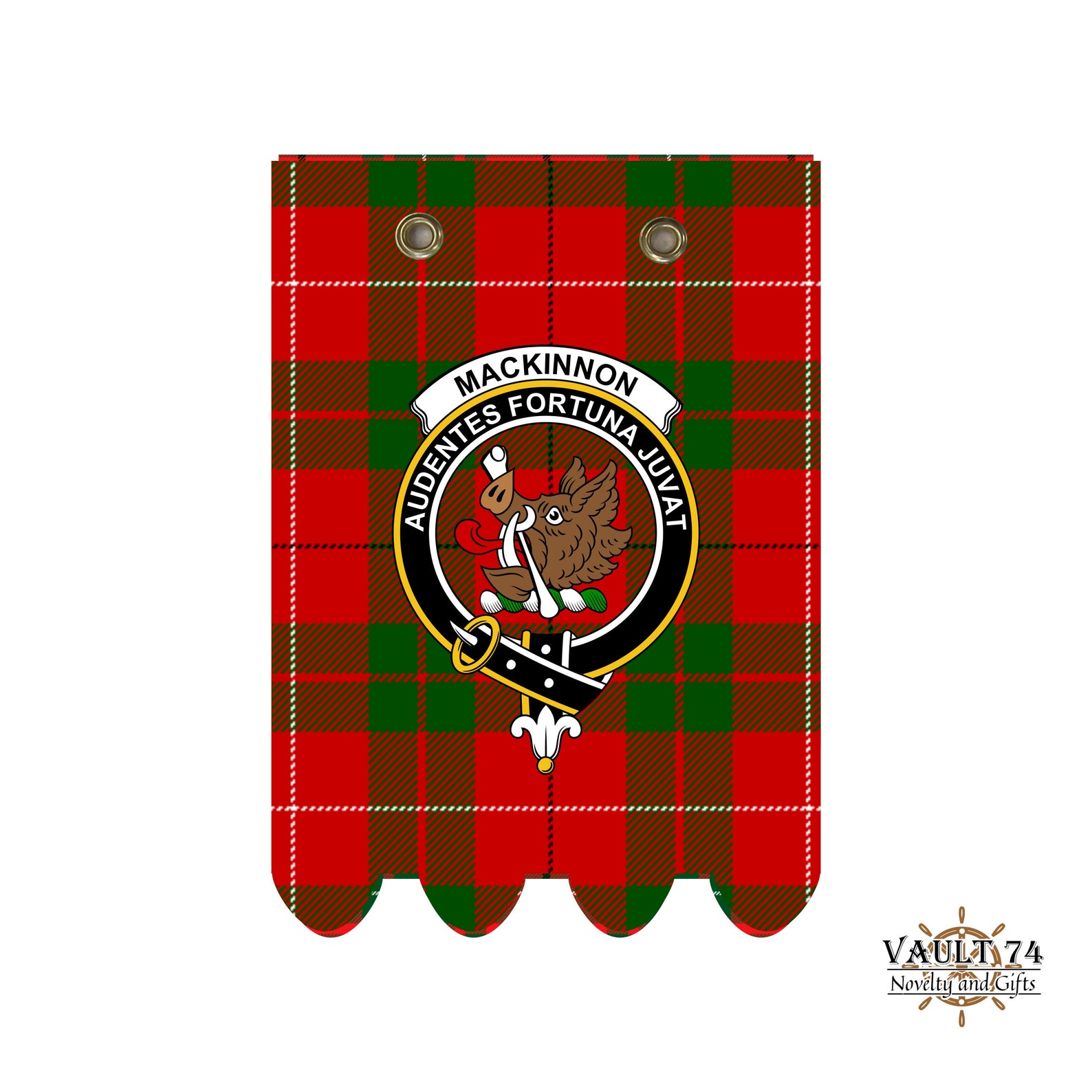 Mackinnon Scottish Clan Tartan Family Crest Canvas Garden Flag Etsy
