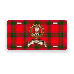 MacNab Scotltish Clan Tartan Crest Novelty License Plate