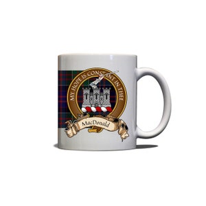 MacDonald Scottish Clan Clanranald Tartan Crest Motto 11oz Mug