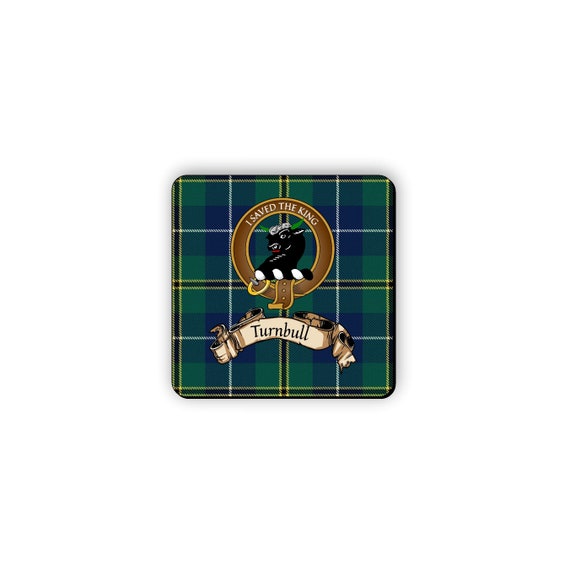 Turnbull Hunting Tartan Crest Leather Handbag