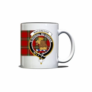 MacGregor Scottish Clan Tartan Crest Motto Mug