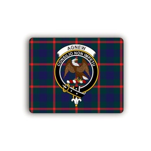 Agnew Scottish Clan Tartan Crest Computer Mouse Pad