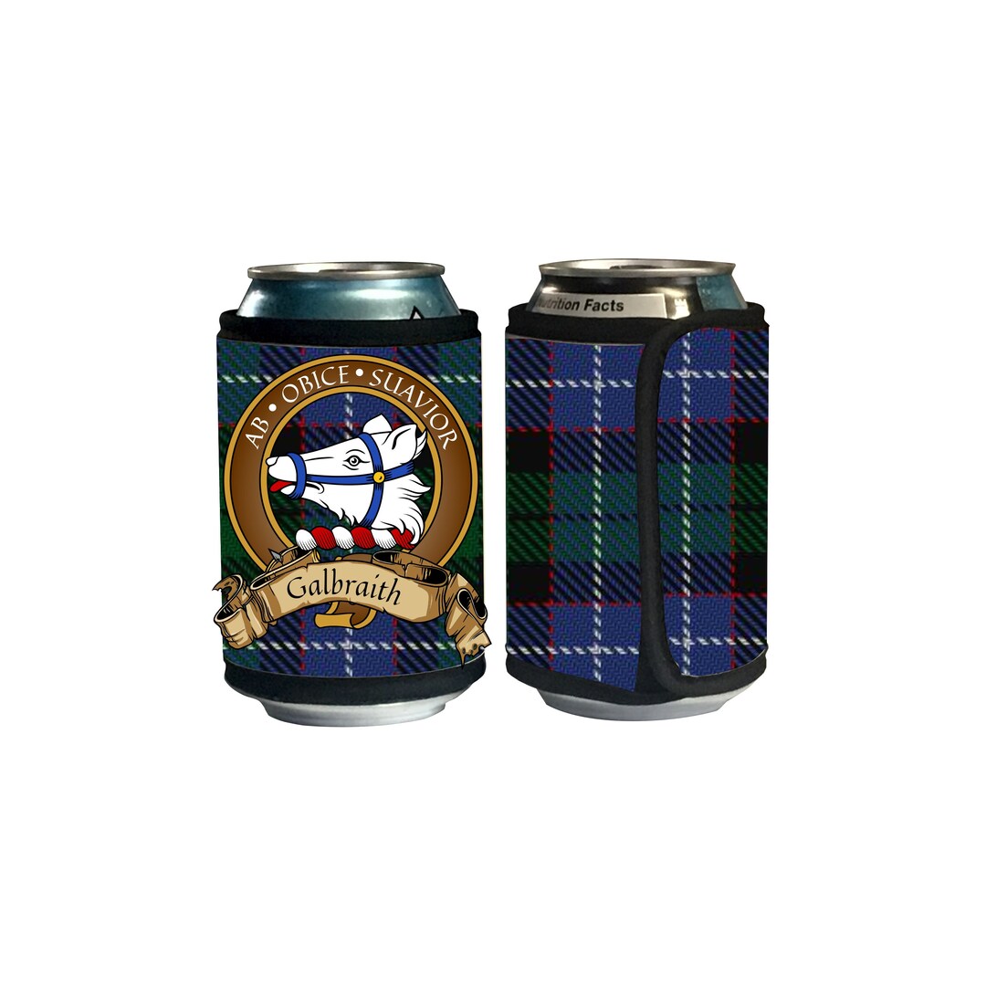 Galbraith Scottish Clan Tartan Crest Drink Cozie Cooler Etsy