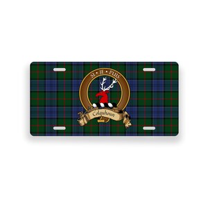 Colquhoun Scottish Clan Tartan Crest Novelty Plaque d’immatriculation