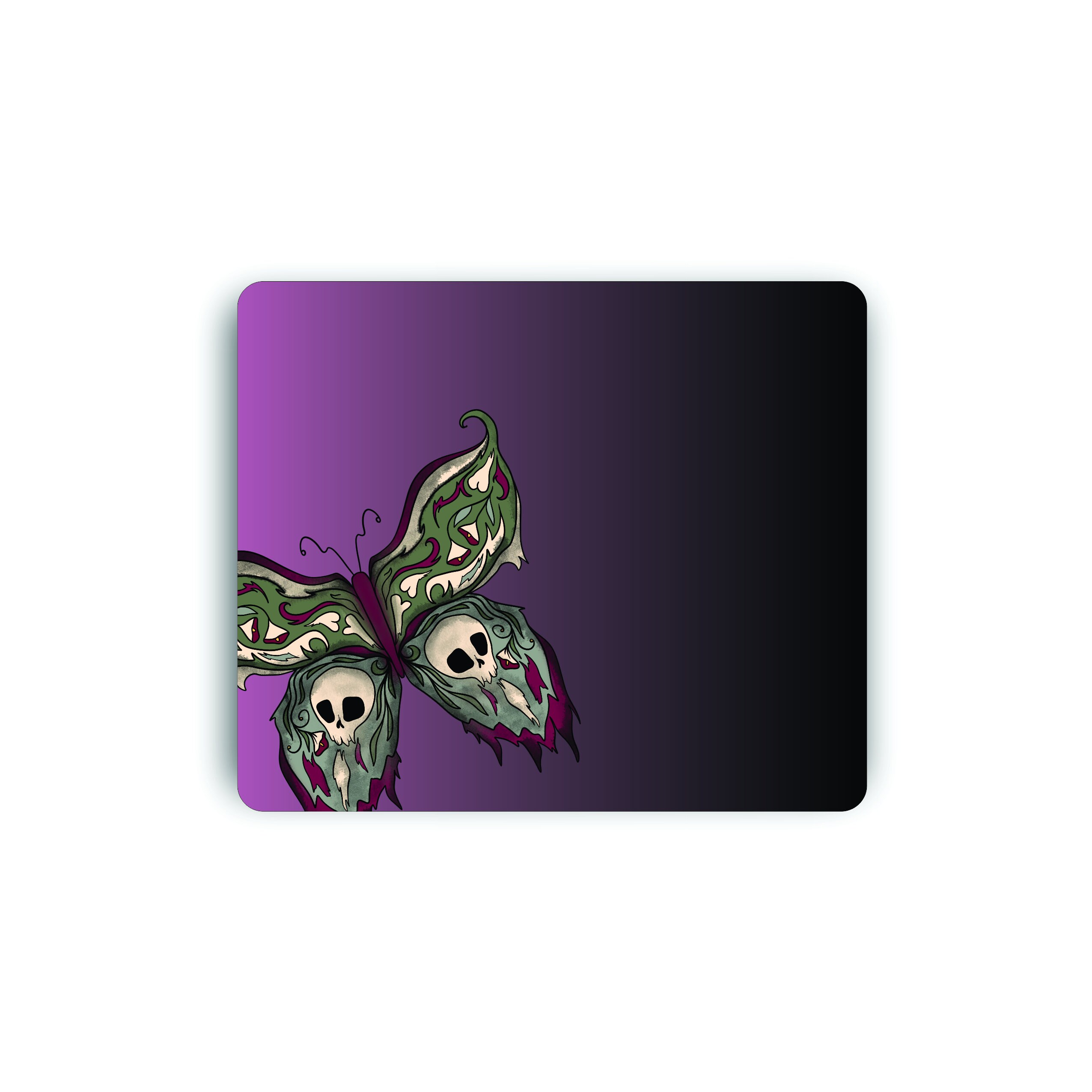 UOYO Skull Butterfly Gothic Mouse Pad Halloween Gaming