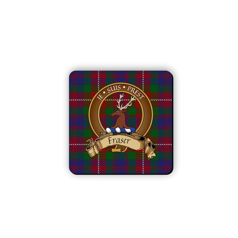 Fraser (of Lovat) Yellow Tartan Crest Wall Hanging Banner main image 0