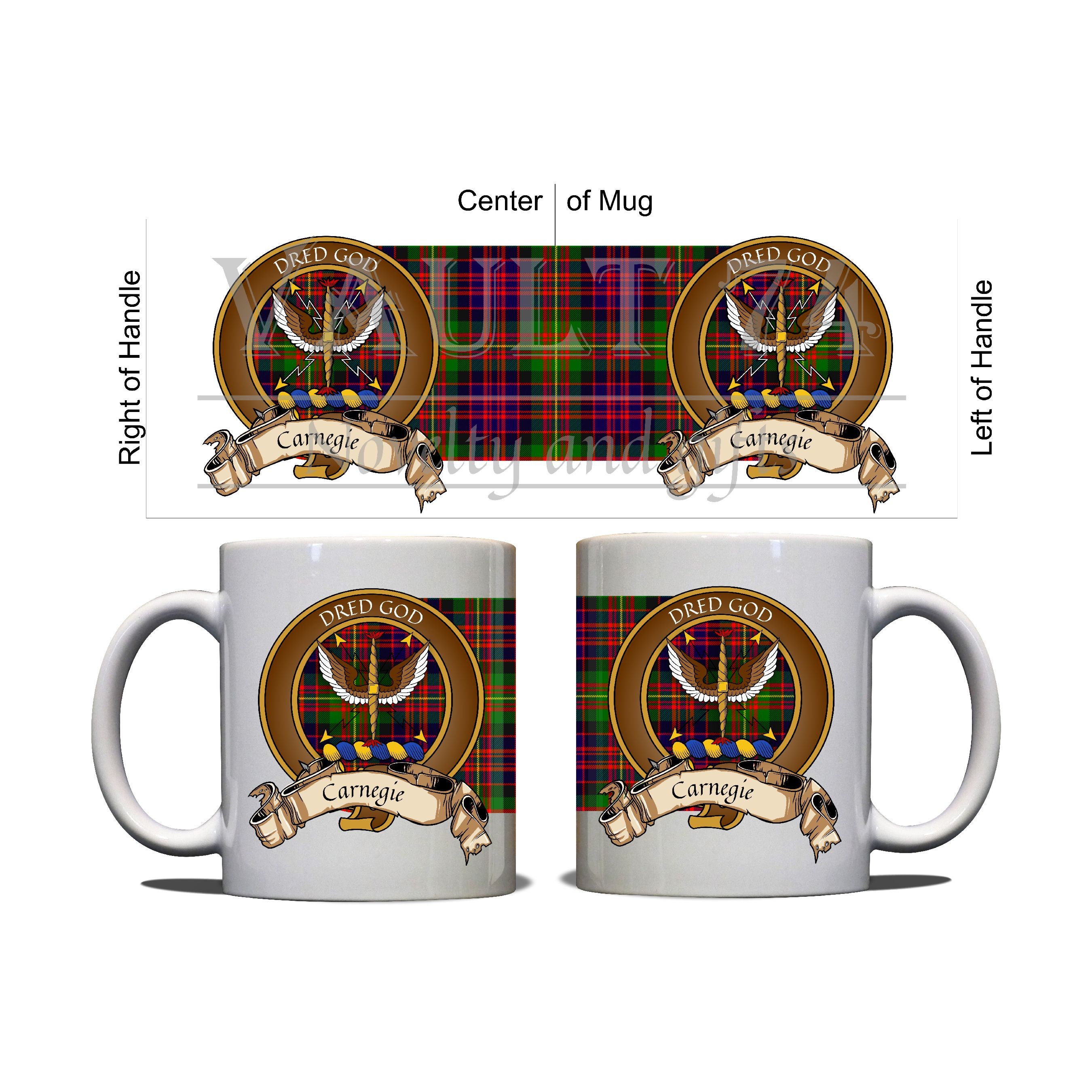 - Scottish Mug Crown Keep Calm I'm a Carnegie Carnegie Family Tartan - 