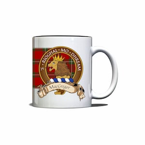 MacGregor Scottish Clan Tartan Crest Motto Mug