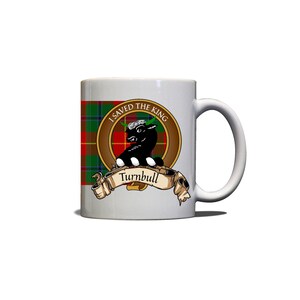 Turnbull Scottish Clan Dress Tartan Crest Motto 11oz Mug