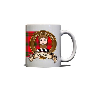 MacNab Scottish Clan Tartan Crest Motto 11oz Mug