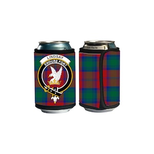 Lindsay Scottish Clan Tartan Crest Drink Cooler