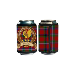 Sinclair Scottish Clan Tartan Crest Drink Cooler