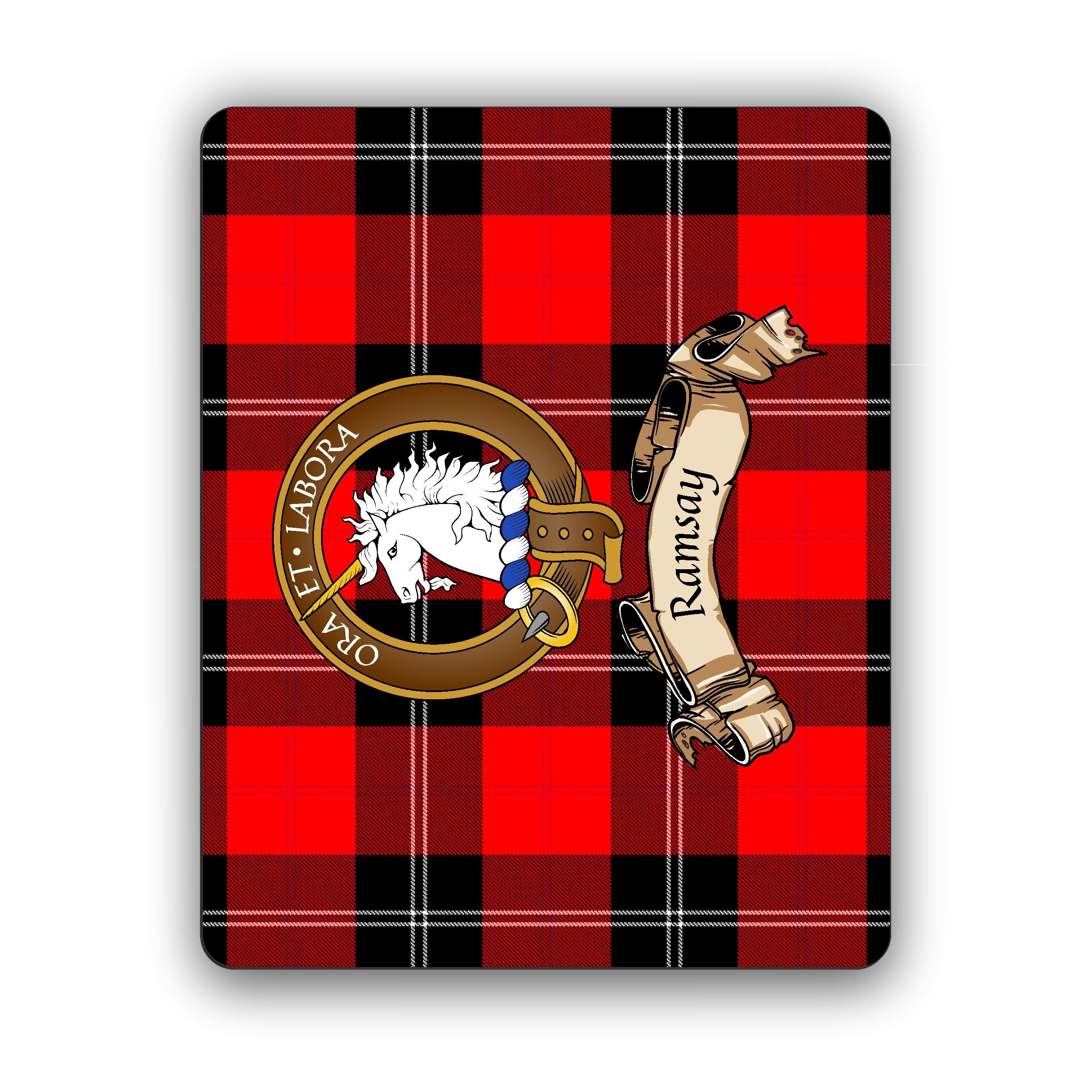 Ramsay Modern Tartan Crest Wall Hanging Banner