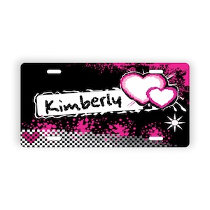 Hearts Personalized Novelty License Plate 6&quot; x 12&quot;