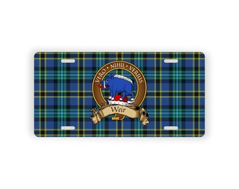 Weir Scottish Clan Tartan Crest Novelty License Plate