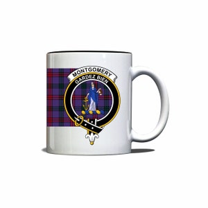 Montgomery Scottish Clan Tartan Crest Motto Mug