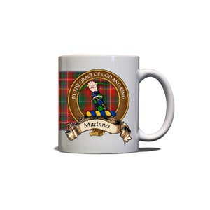 MacInnes  Scottish Clan Tartan Crest Motto 11oz Mug