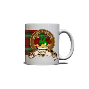 Seton Scottish Clan Tartan Crest Motto 11oz Mug