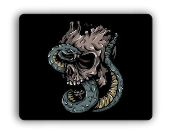 Snake Skull Computer Gaming Mouse Mat Pad   8"x 10"