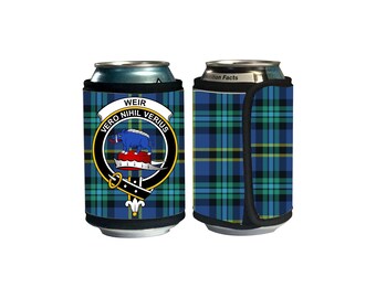 Weir Scottish Clan Tartan Crest Drink Cooler