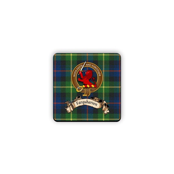 Scottish Tartan Farquharson Modern Clan Classic Crest Gonfalon