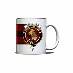 MacGregor Scottish Clan Rob Roy Tartan Crest Motto Mug