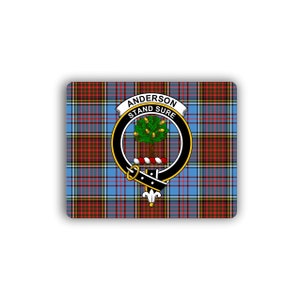 Anderson Scottish Clan Tartan Crest Computer Mouse Pad
