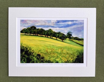 Żółte pola w burzliwy dzień, limitowana edycja, wydruk giclee z podpisem artysty
