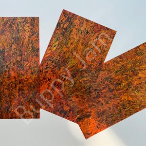 Abalone Real Shell Sheet Burnt Orange Abalone  -   HM076  L 240mm x W 140mm x Thickness 0.22