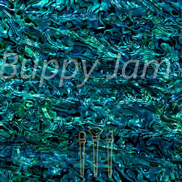 Abalone Sheet Blue High Gloss - 240mm x 140mm - HM038