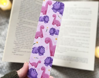 Handmade Cute Dinosaur Bookmark, Silky Tassel, Reader Gift