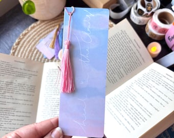 Head in the Clouds Bookmark | Blue Sky Bookmark for Book Lovers | Sunset, Whimsical Handmade Dreamy Gift for Readers