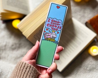 I Choo Choo Choose You Handmade Simpsons Bookmark, Ralph Wiggum, Ideal Valentines Gift for Comic Fans & Booklovers.