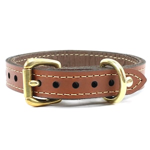 Dog Collar, Buffalo Leather Dog Collar, Handmade Dog Collar, Thick Leather Dog Collar, Corrosion Free Hardware, Made in Atlanta, GA